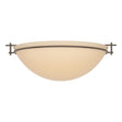 Hubbardton Forge 2002 Bronze Sand Glass (SS) Moonband Large Semi-Flush