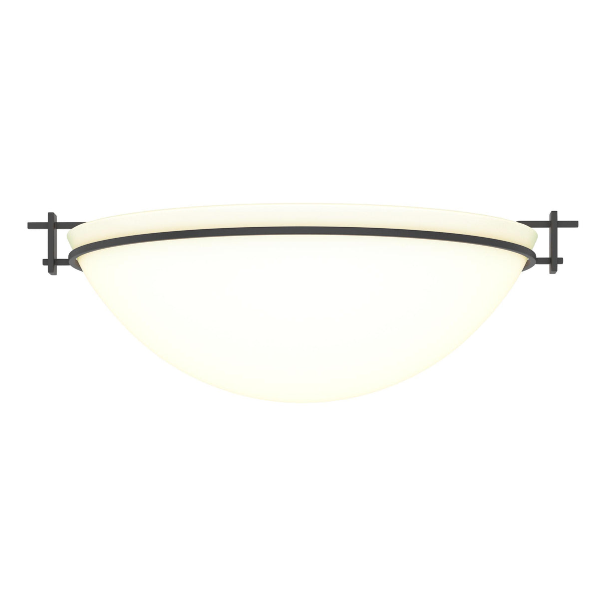 Hubbardton Forge 2002 Black Opal Glass (GG) Moonband Large Semi-Flush