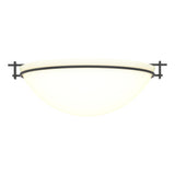Hubbardton Forge 2002 Black Opal Glass (GG) Moonband Large Semi-Flush