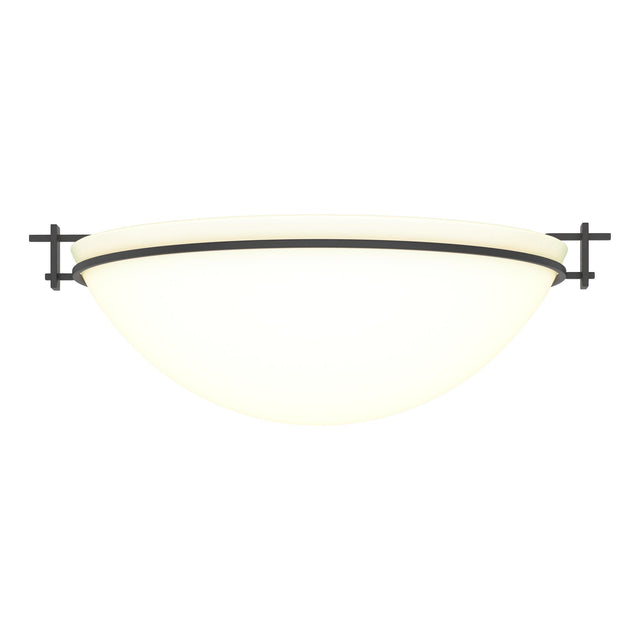Hubbardton Forge 2002 Black Opal Glass (GG) Moonband Large Semi-Flush
