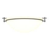 Hubbardton Forge 2002 Oil Rubbed Bronze Opal Glass (GG) Moonband Large Semi-Flush