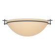 Hubbardton Forge 2002 Black Sand Glass (SS) Moonband Large Semi-Flush