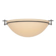 Hubbardton Forge 2002 Oil Rubbed Bronze Sand Glass (SS) Moonband Large Semi-Flush