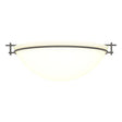 Hubbardton Forge 2002 Natural Iron Opal Glass (GG) Moonband Large Semi-Flush