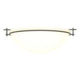 Hubbardton Forge 2002 Natural Iron Opal Glass (GG) Moonband Large Semi-Flush