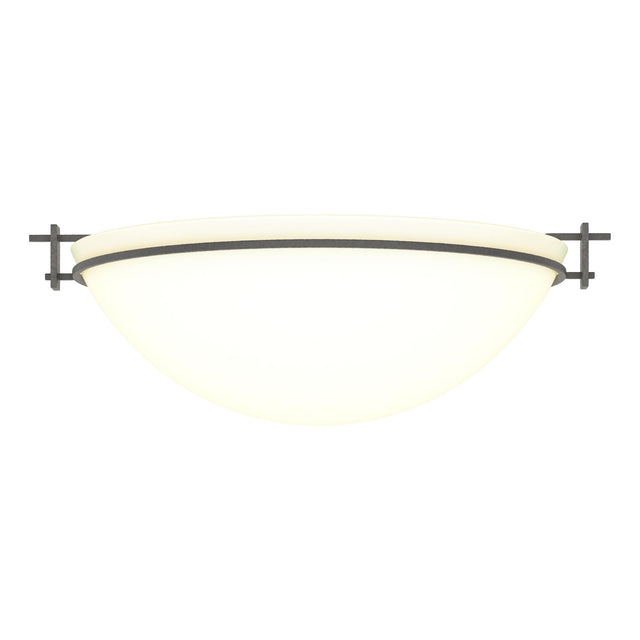 Hubbardton Forge 2002 Natural Iron Opal Glass (GG) Moonband Large Semi-Flush