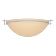 Hubbardton Forge 2002 Vintage Platinum Sand Glass (SS) Moonband Large Semi-Flush