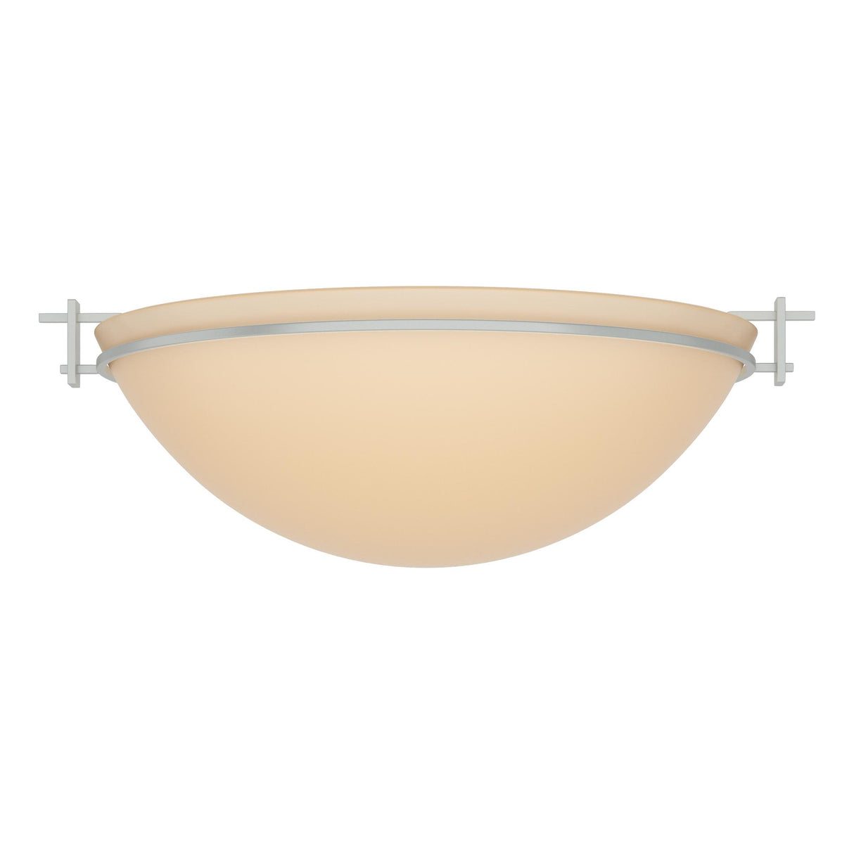 Hubbardton Forge 2002 Vintage Platinum Sand Glass (SS) Moonband Large Semi-Flush