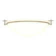 Hubbardton Forge 2002 Soft Gold Opal Glass (GG) Moonband Large Semi-Flush