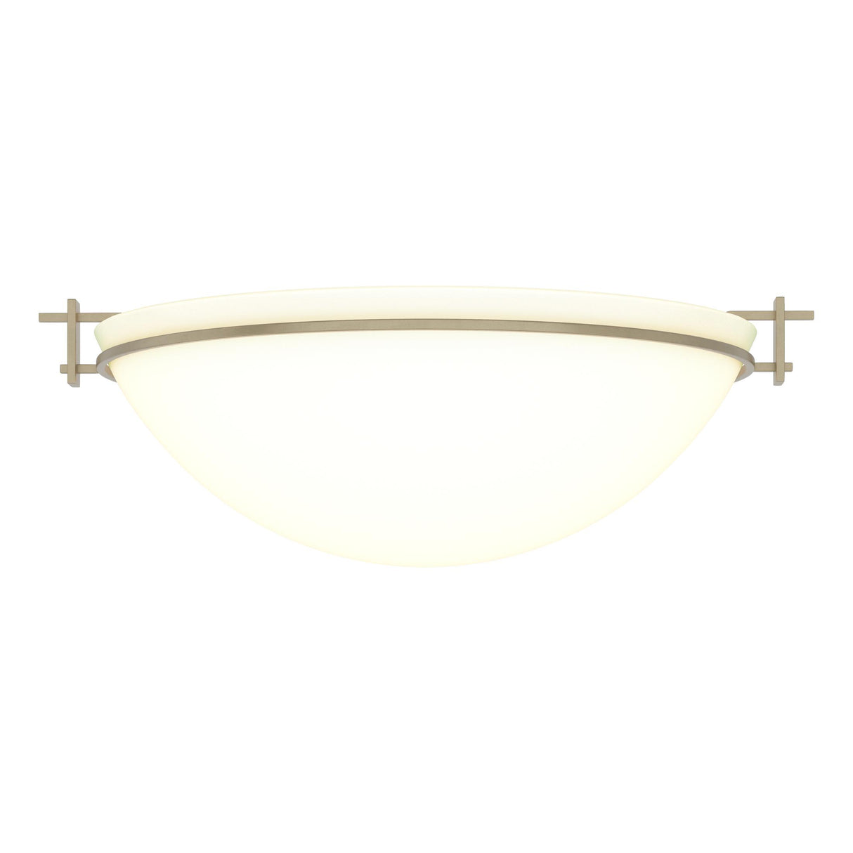 Hubbardton Forge 2002 Soft Gold Opal Glass (GG) Moonband Large Semi-Flush