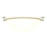 Hubbardton Forge 2002 Soft Gold Opal Glass (GG) Moonband Large Semi-Flush