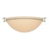 Hubbardton Forge 2002 Soft Gold Sand Glass (SS) Moonband Large Semi-Flush