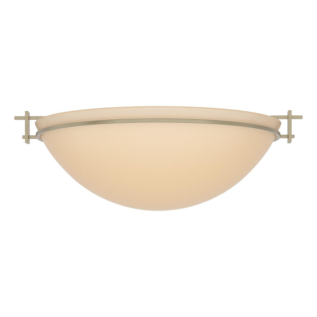 Hubbardton Forge 2002 Soft Gold Sand Glass (SS) Moonband Large Semi-Flush