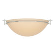 Hubbardton Forge 2002 Sterling Sand Glass (SS) Moonband Large Semi-Flush