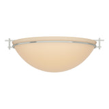 Hubbardton Forge 2002 Sterling Sand Glass (SS) Moonband Large Semi-Flush