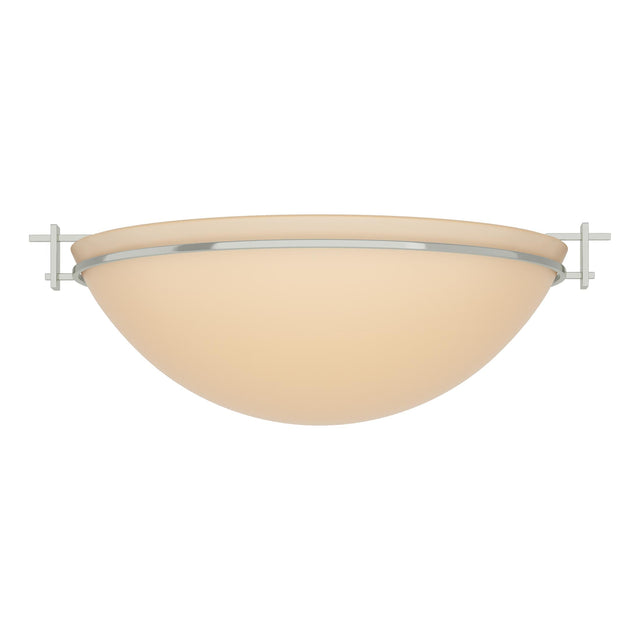 Hubbardton Forge 2002 Sterling Sand Glass (SS) Moonband Large Semi-Flush