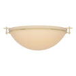 Hubbardton Forge 2002 Modern Brass Sand Glass (SS) Moonband Large Semi-Flush