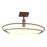 Hubbardton Forge 2006 Bronze Opal Glass (GG) Mackintosh Semi-Flush