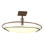 Hubbardton Forge 2006 Bronze Opal Glass (GG) Mackintosh Semi-Flush