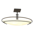 Hubbardton Forge 2006 Natural Iron Opal Glass (GG) Mackintosh Semi-Flush