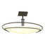 Hubbardton Forge 2006 Natural Iron Opal Glass (GG) Mackintosh Semi-Flush
