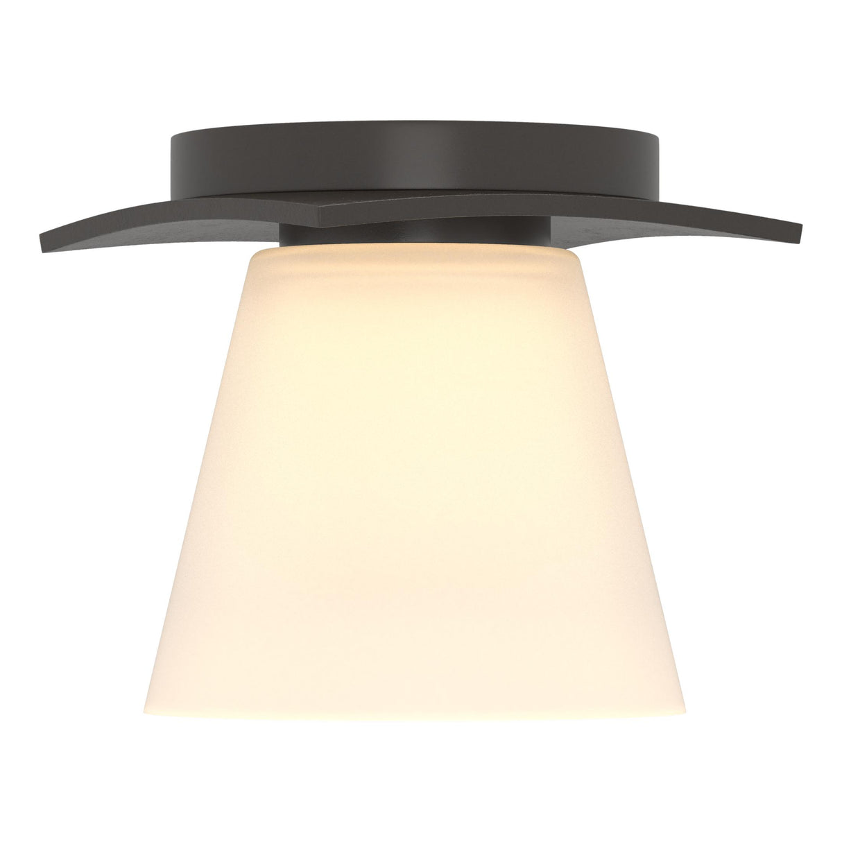 Hubbardton Forge 2010 Oil Rubbed Bronze Opal Glass (GG) Wren Flush Mount