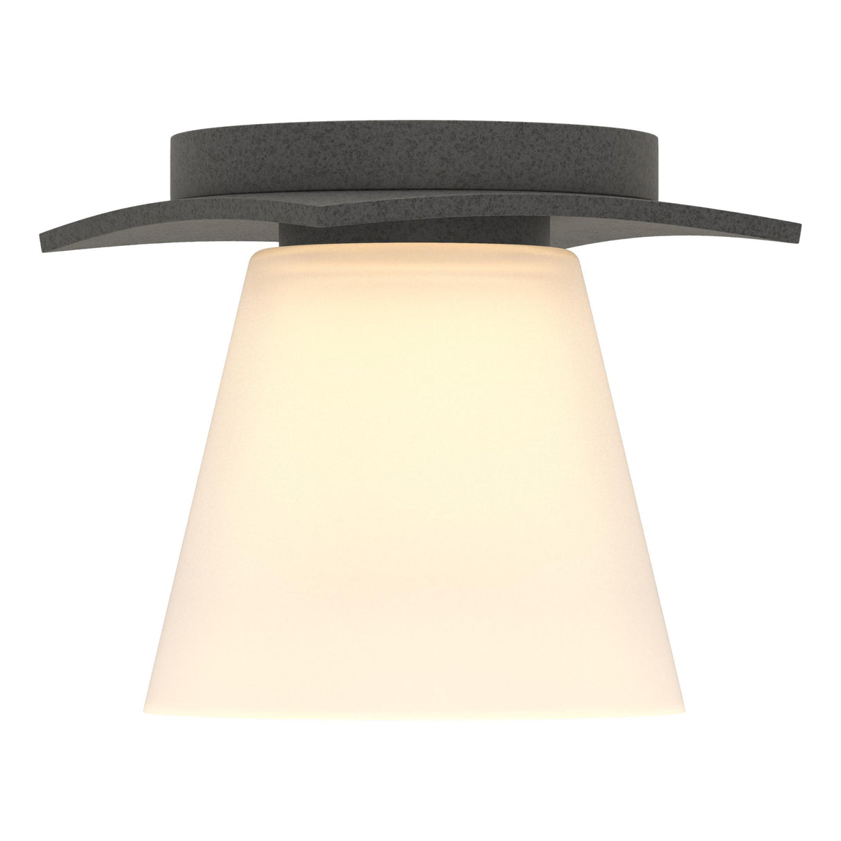 Hubbardton Forge 2010 Natural Iron Opal Glass (GG) Wren Flush Mount