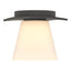 Hubbardton Forge 2010 Natural Iron Opal Glass (GG) Wren Flush Mount