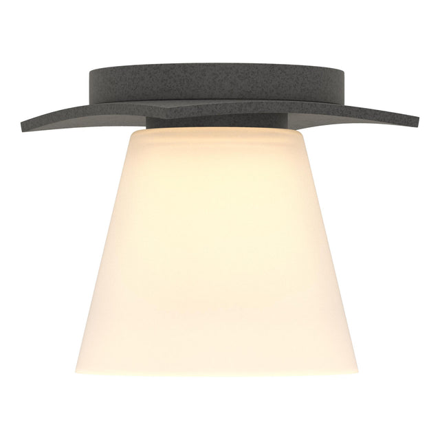 Hubbardton Forge 2010 Natural Iron Opal Glass (GG) Wren Flush Mount
