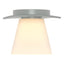 Hubbardton Forge 2010 Vintage Platinum Opal Glass (GG) Wren Flush Mount