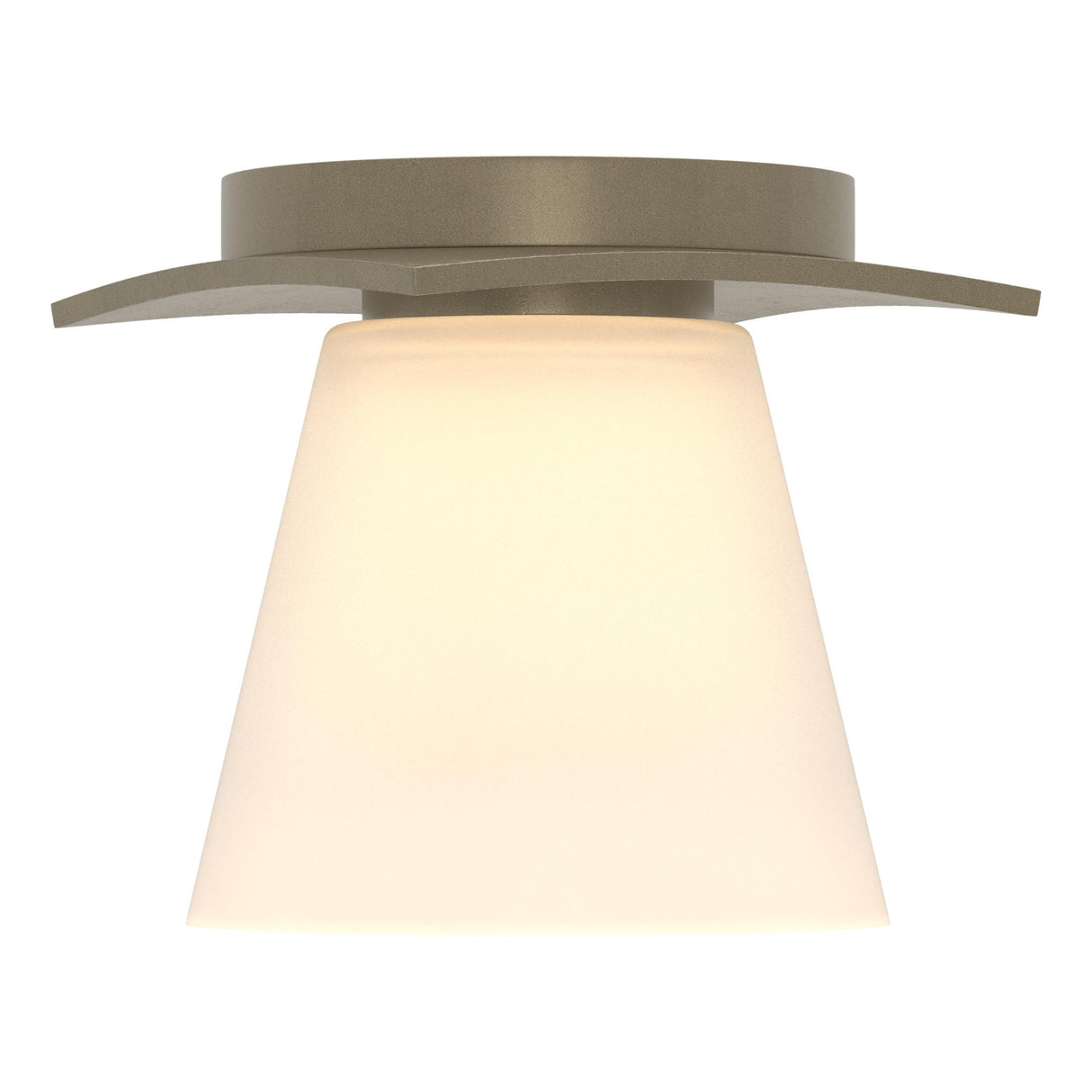Hubbardton Forge 2010 Soft Gold Opal Glass (GG) Wren Flush Mount