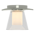 Hubbardton Forge 2010 Sterling Clear Glass with Opal Diffuser (ZU) Wren Flush Mount