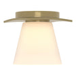 Hubbardton Forge 2010 Modern Brass Opal Glass (GG) Wren Flush Mount