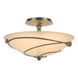 Hubbardton Forge 2000 Soft Gold Sand Glass (SS) Forged Leaves Semi-Flush