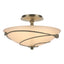 Hubbardton Forge 2000 Soft Gold Sand Glass (SS) Forged Leaves Semi-Flush