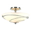 Hubbardton Forge 2000 Sterling Opal Glass (GG) Forged Leaves Semi-Flush