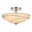 Hubbardton Forge 2000 Sterling Sand Glass (SS) Forged Leaves Semi-Flush