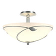 Hubbardton Forge 2000 Vintage Platinum Opal Glass (GG) Forged Leaves Large Semi-Flush