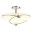 Hubbardton Forge 2000 Vintage Platinum Opal Glass (GG) Forged Leaves Large Semi-Flush