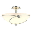Hubbardton Forge 2000 Sterling Opal Glass (GG) Forged Leaves Large Semi-Flush