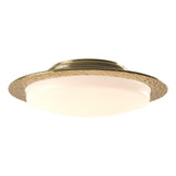 Hubbardton Forge 2017 Modern Brass Opal Glass (GG) Oceanus Semi-flush