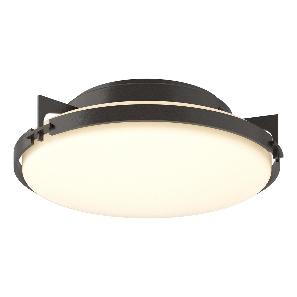 Hubbardton Forge 2012 Oil Rubbed Bronze Opal Glass (GG) Metra Flush Mount