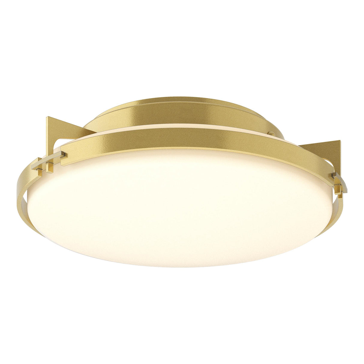 Hubbardton Forge 2012 Modern Brass Opal Glass (GG) Metra Flush Mount
