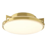 Hubbardton Forge 2012 Modern Brass Opal Glass (GG) Metra Flush Mount