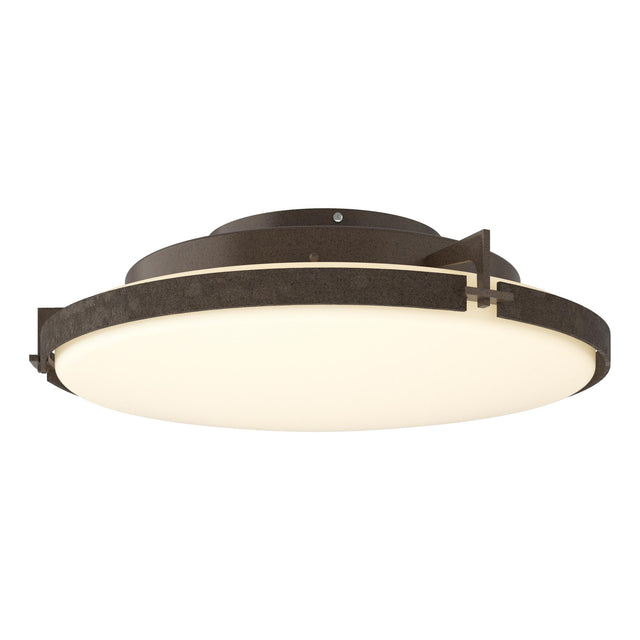 Hubbardton Forge 2014 Bronze Opal Glass (GG) Metra LED Flush Mount