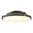 Hubbardton Forge 2014 Oil Rubbed Bronze Opal Glass (GG) Metra LED Flush Mount