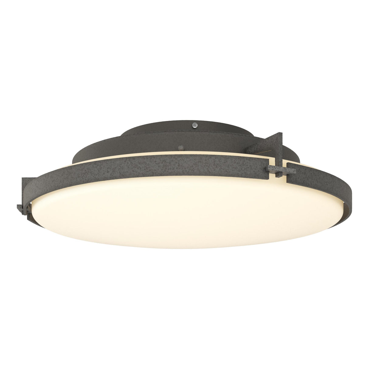 Hubbardton Forge 2014 Natural Iron Opal Glass (GG) Metra LED Flush Mount