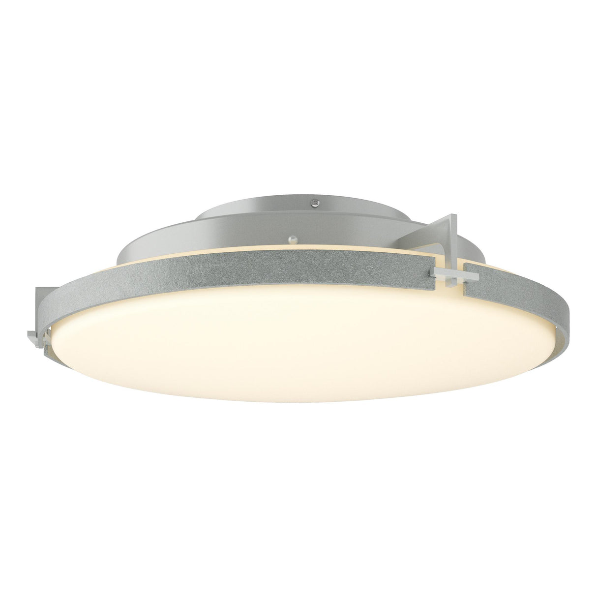 Hubbardton Forge 2014 Vintage Platinum Opal Glass (GG) Metra LED Flush Mount
