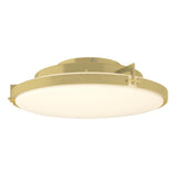 Hubbardton Forge 2014 Modern Brass Opal Glass (GG) Metra LED Flush Mount