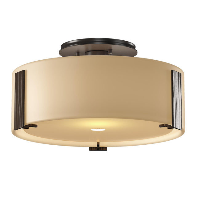 Hubbardton Forge 2009 Bronze Opal Glass (GG) Impressions Semi-Flush